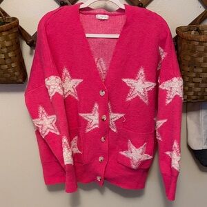 Starry Pink Women's Cardigan